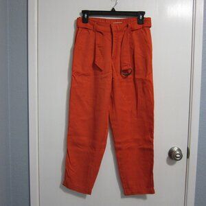 NWOT Loft Orange High Waisted Paperbag Pants Sz XXSP